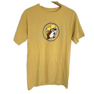 Buc ees T-Shirt Greetings From Georgia Logo Yellow Size Adult Small Unisex Tee